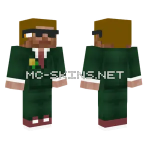 Green Suit with Tie