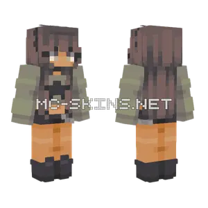 Green Sweater Mini Skirt Minecraft skin