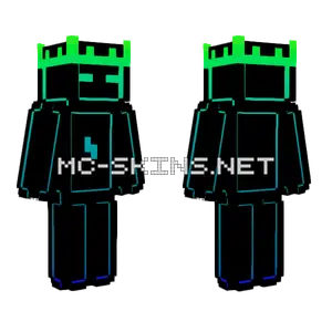 Green To Blue Underglow Crown Minecraft skin
