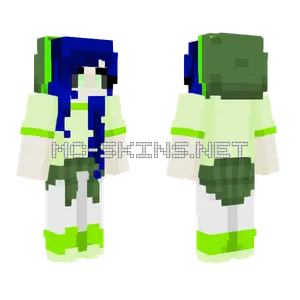 Green Zombie Girl Minecraft skin