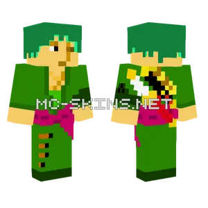 Green Zoro Outfit Minecraft skin