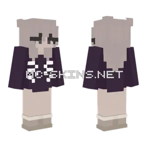 Grey Cat Girl Minecraft skin