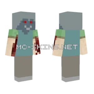 Grey Hooded Figure Minecraft skin