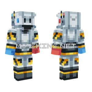 Grey Jetpack Robot Hive Minecraft skin