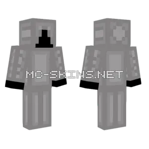 Grey Straight Death Minecraft skin