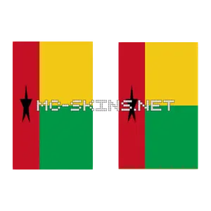 Guinea-Bissau Flag cape, outside and lining
