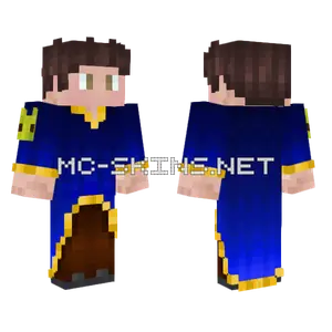 Guy In A Blue Robe Minecraft skin