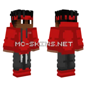 Guy In Red Hoodie Minecraft skin