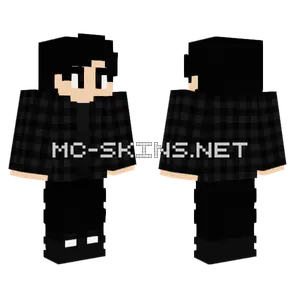 Guy With 3D Gray Flannel Shirt Minecraft skin