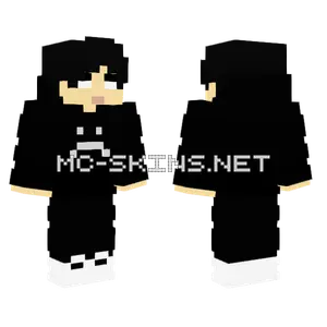 Guy With Black Hoodie Sad Face Minecraft skin