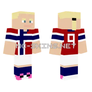 Haaland Footballer Skin Minecraft skin
