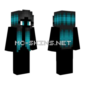 Hair Base Black Blue Highlights Minecraft skin