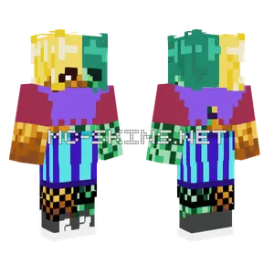 Half Blaze Half Creeper Minecraft skin