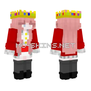Half Blind Female Technoblade Minecraft skin