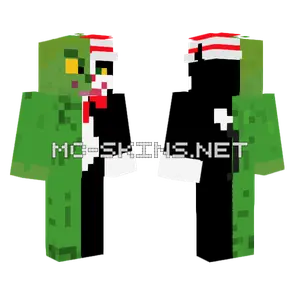 Half Cat Half Grinch Minecraft skin