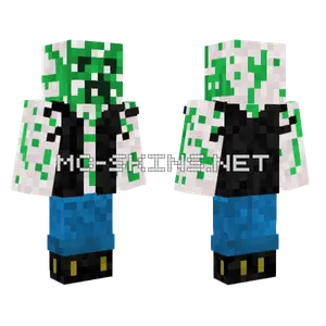 Half Creeper Half Player Minecraft skin