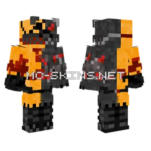 Half Cyclone Grim Foxy Minecraft skin