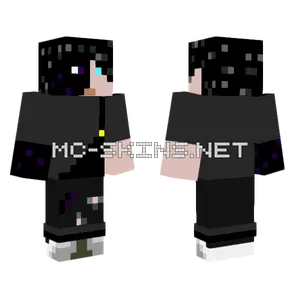 Half Ender Half Man Minecraft skin