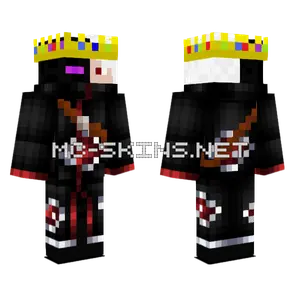 Half Enderman Akatsuki Minecraft skin