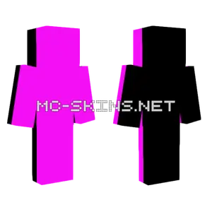 Half Magenta Half Black Minecraft skin