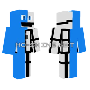 Half Robot 03 Minecraft skin