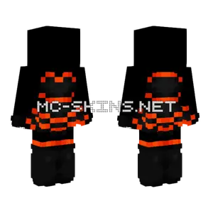 Halloween Black Orange Dress Minecraft skin