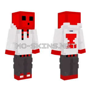 Hank138 Red And White Minecraft skin