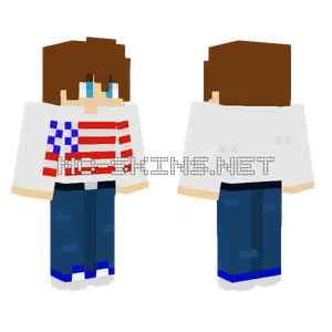 Happy 4th Of July Boy Minecraft skin