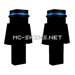 Hat Base Black Blue Stripe Minecraft skin