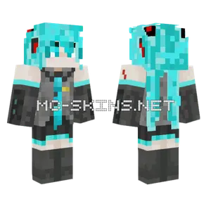 Hatsune Miku Minecraft skin