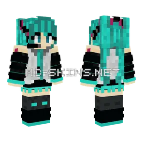 Hatsune Miku Minecraft skin