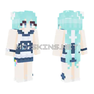 Hatsune Miku Blue Archive Minecraft skin