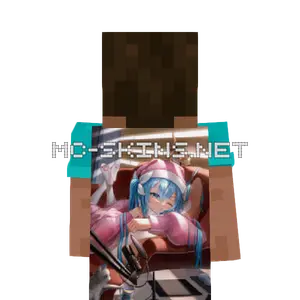 Hatsune Miku Pajamas cape, outside and lining