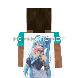 Hatsune Miku Valentine cape, outside and lining