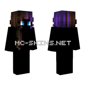 Hb Brunette W Purple Stripes Minecraft skin
