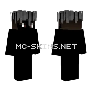 Hb Male Long Gray Dreadlocks Minecraft skin