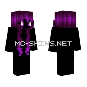 Hb Super Long Curly Dark Magenta Minecraft skin