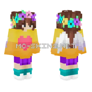 Heart With Wings Girl Minecraft skin