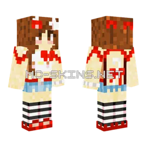 Hello Kitty Cat Girl Minecraft skin