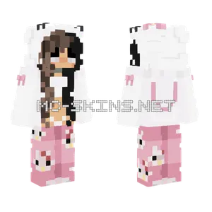 Hello Kitty Cute Girl Minecraft skin