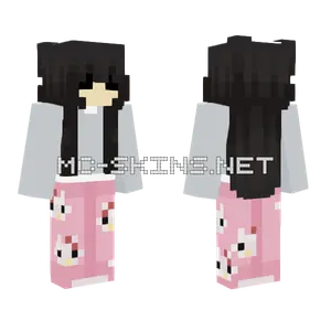 Hello Kitty Pajamas Minecraft skin
