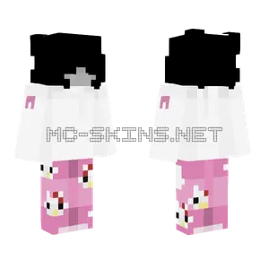 Hello Kitty Pink Outfit Minecraft skin