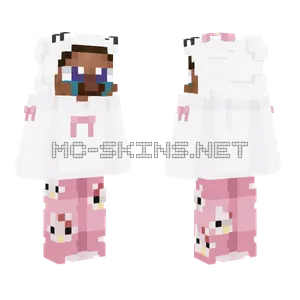 Hello Kitty Sad Steve Minecraft skin