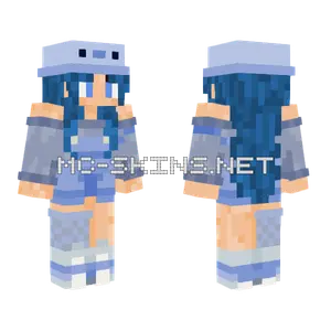 Heresky Blue Hair Girl Minecraft skin