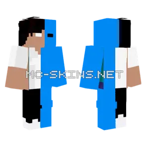 Herobrine Blue Minecraft skin