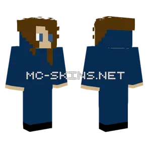 Hiding In The Blue V2 Minecraft skin