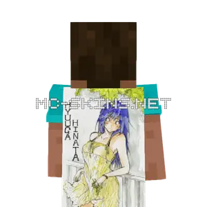 Hinata Hyuga Dress cape, outside and lining