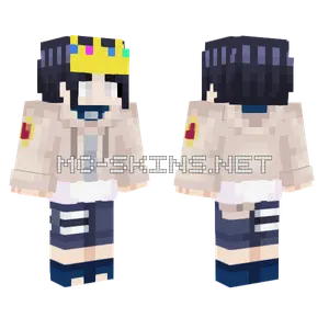 Hinata With Crown Minecraft skin