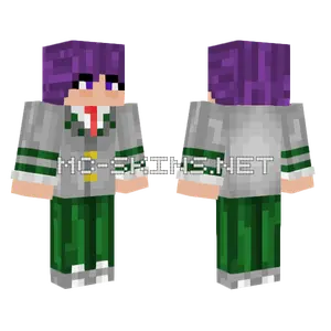 Hitoshi Shinso In UA Uniform Minecraft skin