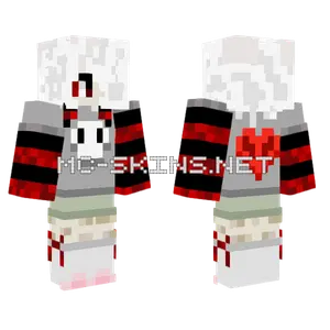 Hjjhjhjh Grey Heart Minecraft skin